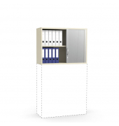 Aufsatzschrank MULTI M pro 270200, abschlie&szlig;bar, 2 OH, ahorn, 100x75x42cm (BxHxT)