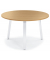 Konferenztisch DESKIN RIO, 73,5cm (H), 100x100cm (BxT), 5 Personen, rund, buche / wei&szlig;
