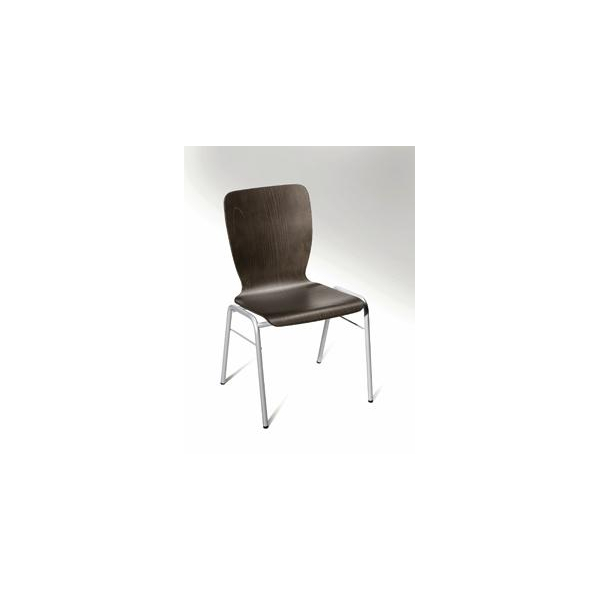 4 Stück Deskin Besucherstuhl JARA, wenge / chrom, ohne Armlehnen, 4-Fuß-Gestell 4251635676863 Deskin