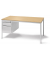 Schreibtischkombination BASE L 273985, 72cm (H), 200x80cm (BxT), rechteckig, buche / lichtgrau
