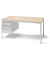 Schreibtischkombination BASE L 273986, 72cm (H), 200x80cm (BxT), rechteckig, ahorn / lichtgrau