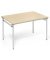 Klapptisch, 120x80cm (BxT), 72cm (H), Holz, rechteckig, ahorn / silber