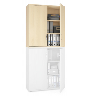 Aufsatzschrank MULTI M pro 278072, abschlie&szlig;bar, 3 OH, ahorn, 100x111x42cm (BxHxT)