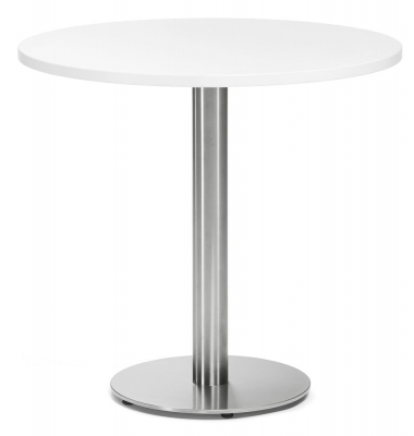 Stehtisch PARMA 287707 75,5cm (H), Ø 80cm (BxT), rund, weiß / silber