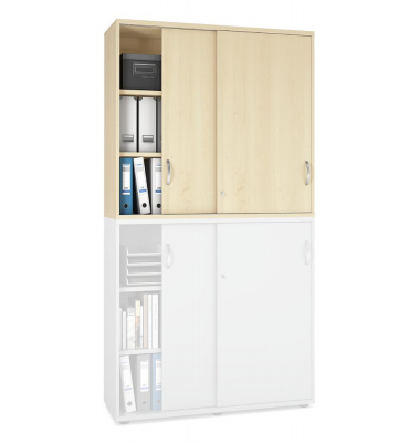 Aufsatzschrank MULTI M pro 270185, abschlie&szlig;bar, 2x3 OH, ahorn, 120x111x42cm (BxHxT)