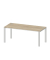 Schreibtisch Basic EVO, 73cm (H), 180x80cm (BxT), rechteckig, wildeiche / silber