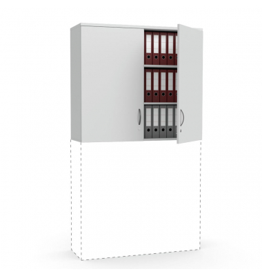 Aufsatzschrank MULTI M 275038, abschlie&szlig;bar, 2x3 OH, lichtgrau, 120x105,5x42cm (BxHxT)