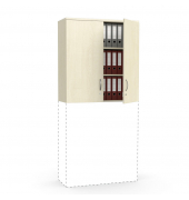 Aufsatzschrank MULTI M 275036, abschlie&szlig;bar, 2x3 OH, ahorn, 100x105,5x42cm (BxHxT)