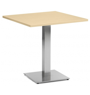 Stehtisch PARMA 287712 75,5cm (H), 75x75cm (BxT), quadratisch, ahorn / silber