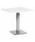 Stehtisch PARMA 75,5cm (H), 75x75cm (BxT), quadratisch, wei&szlig; / silber