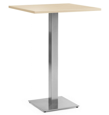 Stehtisch PARMA 287724 112,5cm (H), 75x75cm (BxT), quadratisch, ahorn / silber