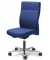 Bürodrehstuhl D001, blau / silber, bis 110kg, ohne Kopfstütze