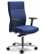Bürodrehstuhl D001, blau / silber, bis 110kg, ohne Kopfstütze