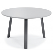 Konferenztisch DESKIN RIO, 73,5cm (H), 100x100cm (BxT), 5 Personen, rund, lichtgrau / anthrazit