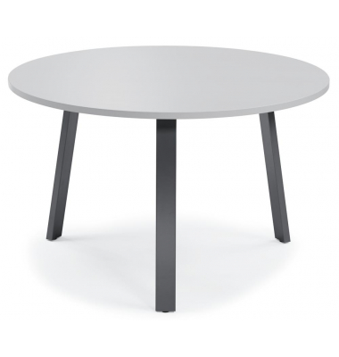 Konferenztisch DESKIN RIO, 73,5cm (H), 100x100cm (BxT), 5 Personen, rund, lichtgrau / anthrazit