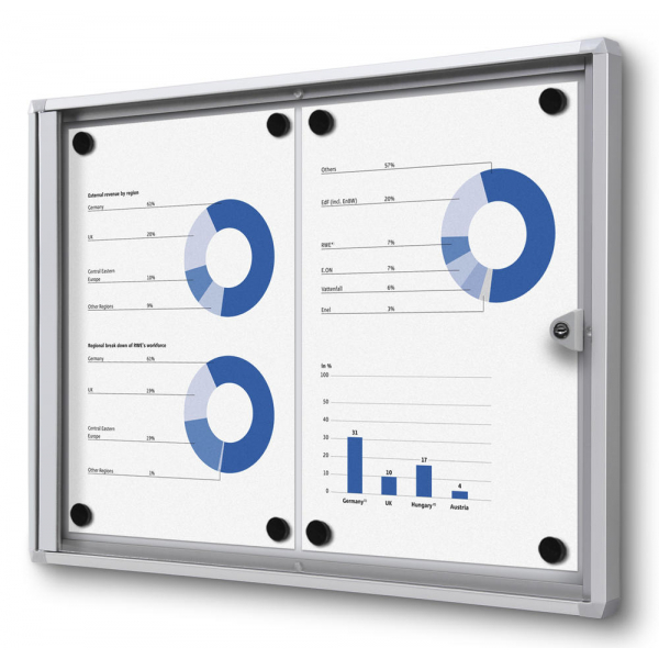 4251635684127 - Schaukasten 270048 2xA4 weiß silber magnetisch 4251635684127 Deskin
