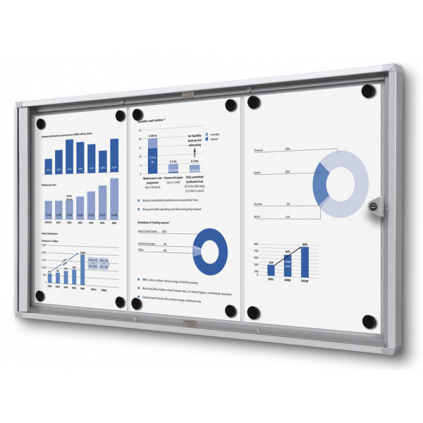 4251635684837 - Schaukasten 270049 3xA4 weiß silber magnetisch 4251635684837 Deskin