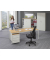 Schreibtisch BASE L, 72cm (H), 200x80cm (BxT), rechteckig, buche / lichtgrau