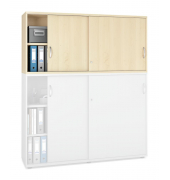Aufsatzschrank MULTI M pro 278087, abschlie&szlig;bar, 2x2 OH, ahorn, 160x75x42cm (BxHxT)