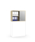 Aufsatzschrank MULTI M pro 270199, abschlie&szlig;bar, 2 OH, buche/alusilber, 100x75x42cm (BxHxT)