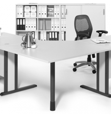 Verkettungsplatte, 120x120cm (BxT), quadratisch, lichtgrau, 25mm