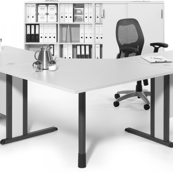 4251635689719 - Verkettungsplatte 120x120cm (BxT) quadratisch lichtgrau 25mm 4251635689719 Deskin