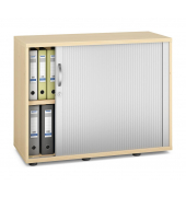 Rollladenschrank MULTI M pro 270188, abschlie&szlig;bar, 2 OH, ahorn/alusilber, 100x78x42cm (BxHxT)