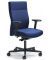 Bürodrehstuhl D001, blau / schwarz, bis 110kg, ohne Kopfstütze