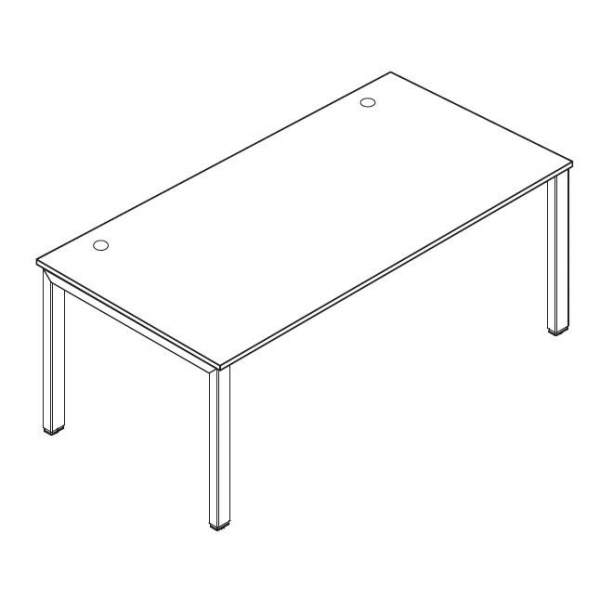 4251635697783 - Schreibtisch Comfort MULTI M 258556 manuell höhenverstellbar 62-82cm (H) 180x80cm (BxT) rechteckig weiß   silber 4251635697