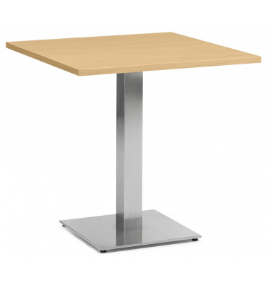 Stehtisch PARMA 287711 75,5cm (H), 75x75cm (BxT), quadratisch, buche / silber