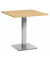 Stehtisch PARMA 75,5cm (H), 75x75cm (BxT), quadratisch, buche / silber