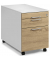 Rollcontainer 290526, wildeiche, 3 Schubladen, Holz, abschlie&szlig;bar