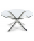Beistelltisch, 40cm (H), 82x82cm (BxT), rund, transparent / chrom