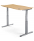 Sitz-Steh-Schreibtisch  MULTI M pro, elektrisch höhenverstellbar, 65-130cm (H), 120x80cm (BxT), rechteckig, buche / silber