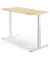 Sitz-Steh-Schreibtisch MULTI M pro, elektrisch höhenverstellbar, 65-130cm (H), 160x80cm (BxT), rechteckig, ahorn / weiß