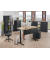 Sitz-Steh-Schreibtisch MULTI M pro, elektrisch höhenverstellbar, 65-130cm (H), 160x80cm (BxT), rechteckig, buche / schwarz
