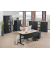 Sitz-Steh-Schreibtisch MULTI M pro, elektrisch höhenverstellbar, 65-130cm (H), 200x80cm (BxT), rechteckig, ahorn / schwarz