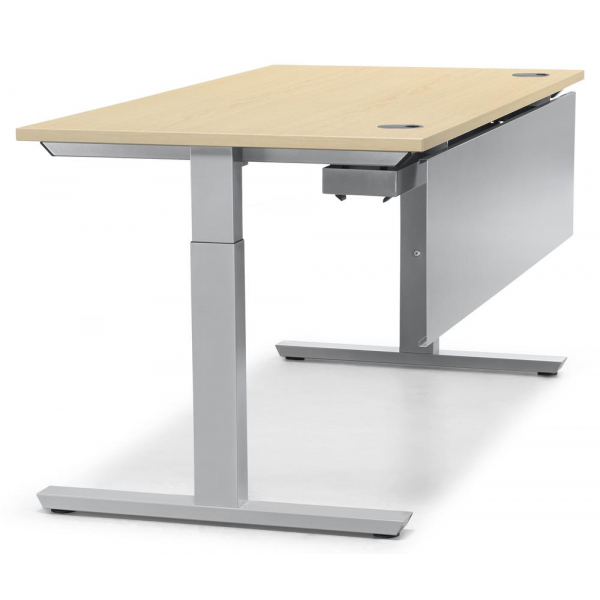4251747705369 - Schreibtisch T-Fuß MULTI M 288489 manuell höhenverstellbar 65-85cm (H) 160x80cm (BxT) rechteckig ahorn   silber 42517477053