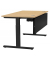 Schreibtisch T-Fuß MULTI M, manuell höhenverstellbar, 65-85cm (H), 120x80cm (BxT), rechteckig, buche / schwarz