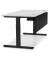 Schreibtisch T-Fu&szlig; MULTI M pro, manuell h&ouml;henverstellbar, 65-85cm (H), 180x80cm (BxT), rechteckig, lichtgrau / schwarz