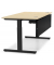 Schreibtisch T-Fuß MULTI M, manuell höhenverstellbar, 65-85cm (H), 200x80cm (BxT), rechteckig, ahorn / schwarz