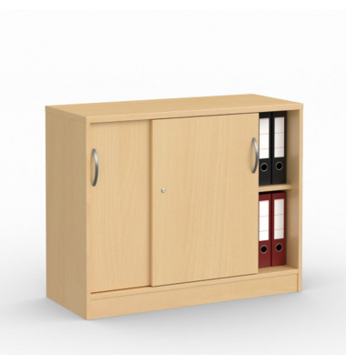 Schiebet&uuml;renschrank MULTI M 273429, abschlie&szlig;bar, 2x2 OH, buche, 100x80,5x42cm (BxHxT)