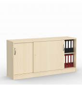Schiebet&uuml;renschrank MULTI M 273434, abschlie&szlig;bar, 2x2 OH, ahorn, 160x80,5x42cm (BxHxT)