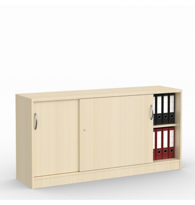 Schiebet&uuml;renschrank MULTI M 273434, abschlie&szlig;bar, 2x2 OH, ahorn, 160x80,5x42cm (BxHxT)