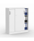 Schiebet&uuml;renschrank MULTI M 273439, abschlie&szlig;bar, 2x3 OH, wei&szlig;, 100x114,5x42cm (BxHxT)