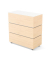 Empfangstheke LITTLE PEARL buche wei&szlig; mit Rollen 106x50,5cm 
