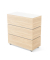 Empfamgstheke LITTLE PEARL eiche hell mit Rollen 106x50,5cm 
