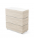 Empfamngstheke LITTLE PEARL eiche geklakt wei&szlig;  mit Rollen 106x50,5cm 