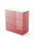 Empfamgstheke LITTLE PEARL rot wei&szlig; mit Rollen 106x50,5cm 
