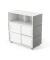 Empfangstheke LITTLE PEARL Grau Wei&szlig; mit Rollen 106x50,5cm 